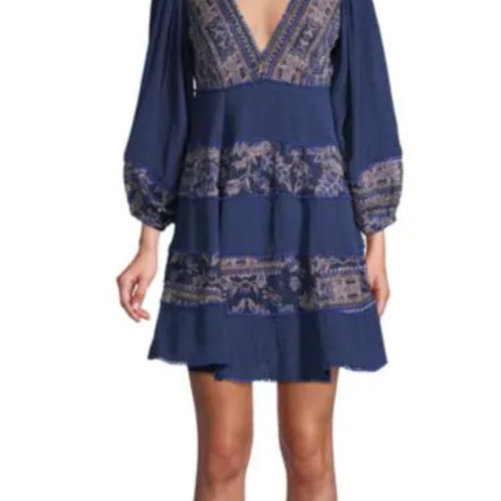 Free People My Love Mini Peasant Dress